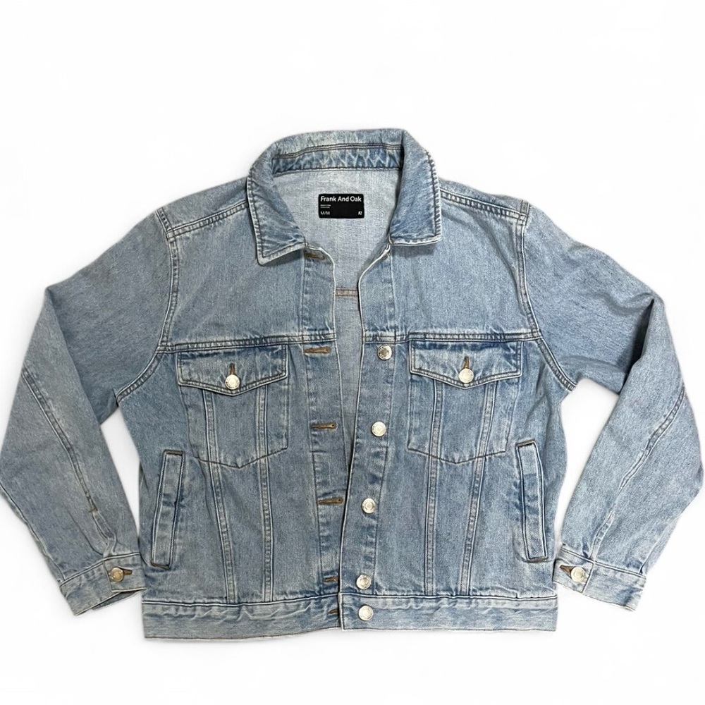 Frank And Oak Women’s Denim Jacket – Light Wash Blue – Size Medium (22.5” PTP)